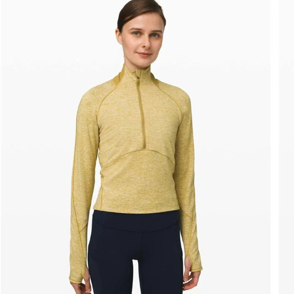 Lululemon Always Alert 1/2 Zip Jacket  Sweater Heathered Grape Leaf Size 6 - Picture 4 of 9